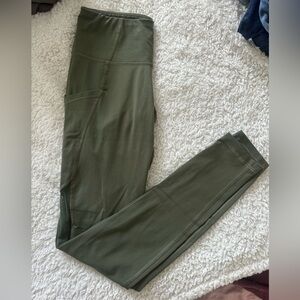 Green workout leggings